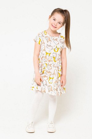 Платье для девочки Crockid К 5646 светло-бежевый меланж, корги к1250