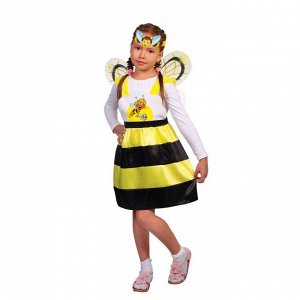 Карнавальный костюм «Пчёлка Жужа», сарафан, крылья, маска, р. 28, рост 98-104 см