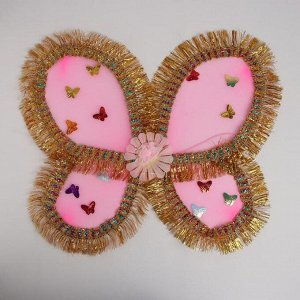Карнавальные крылья «Бабочка», цвет розовый