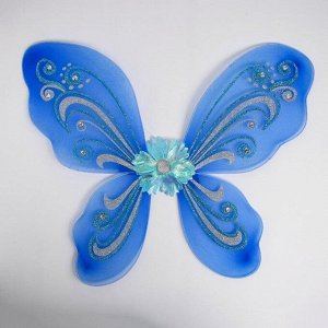 Карнавальные крылья «Бабочка», цвет синий