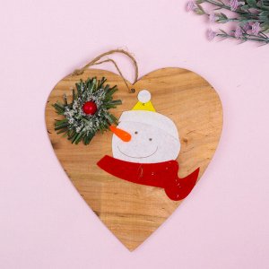 Новогодняя подвеска «Хвойный снеговик»
