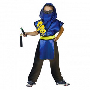 Карнавальный костюм ниндзя «Жёлтый дракон», защита с капюшоном, маска, пояс, штаны, оружие, р. 28, рост 98-104 см