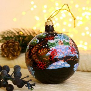 Ёлочный шар d-10 см "Дед Мороз" ручная роспись