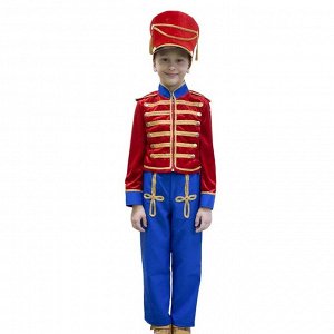 Карнавальный костюм «Гусар», кивер, сюртук, штаны, рост 122 см