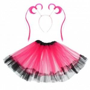 Карнавальный набор «Девочка», 2 предмета: юбка, ободок, цвет розовый