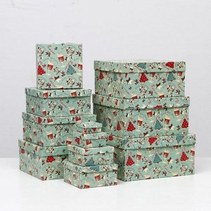 Набор коробок 11 в 1 "Sweet christmas", 25,5 х 25,5 х 13 - 5,5 х 5,5 х 2,5 см
