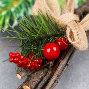 Набор новогоднего декора "Зимние веточки", 15 см