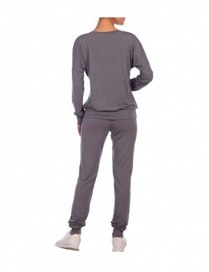 Комплект женский толстовка брюки т.серый