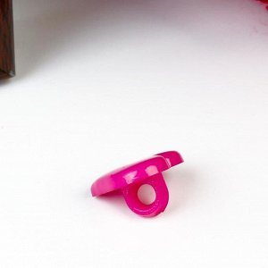 Пуговицы пластик для творчества на ножке "Цветные сердечки" набор 60 шт 1,2х1,2 см