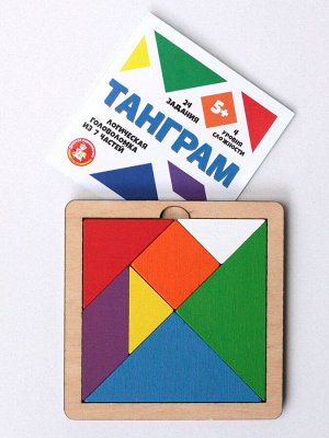 Игра головоломка деревянная "Танграм" (цв, мал)