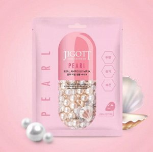 * 280221 "Jigott" Pearl Real Ampoule Mask Маска для лица тканевая ампульная с жемчугом 27 мл