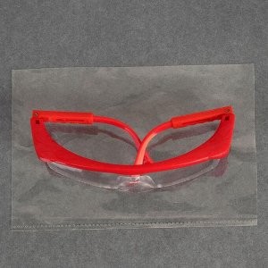 Очки защитные для мастера, регулируемые дужки, цвет красный