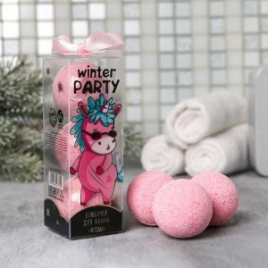 Набор Winter Party: бомбочки для ванн 3 шт, 40 г в ПВС коробке