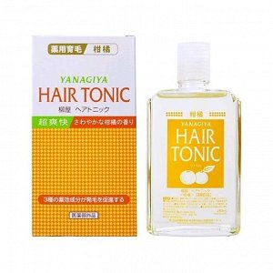 Тоник для волос Yanagiya Hair Tonic, для стимуляции роста и предотвращения выпадения, с ментолом и ароматом цитрусовых, 240 мл