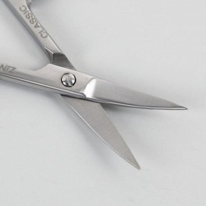 Ножницы маникюрные, загнутые, широкие, 7 см, цвет серебристый, B-121-S-SH