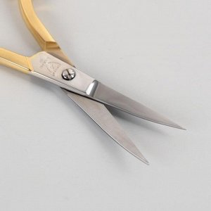 Ножницы маникюрные, широкие, загнутые, 9,5 см, цвет золотистый/серебристый, B-106-HG-SH