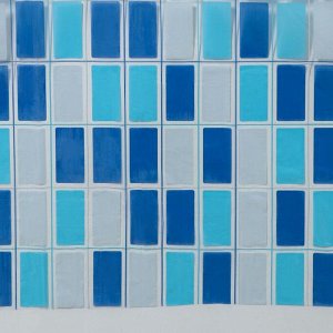 Штора для ванной «Мозайка синяя», 180?180 см. PVC
