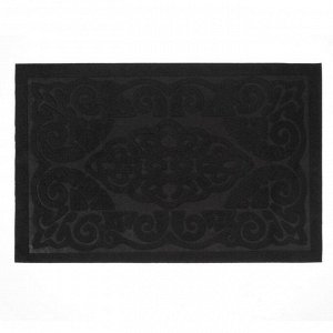 Коврик придверный Доляна «Восточная сказка», без окантовки, 39x62 см, цвет чёрный