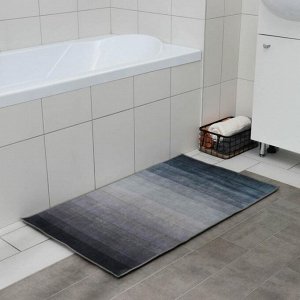 Коврик для ванной Доляна «Нега», 60?100 см, цвет серый