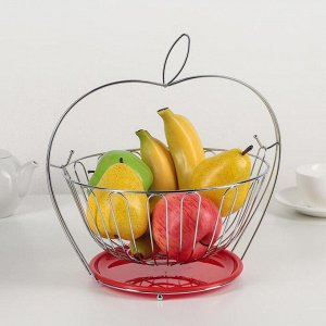 Ваза для фруктов Доляна «Яблочко», 29x29x24,5 см, цвет МИКС