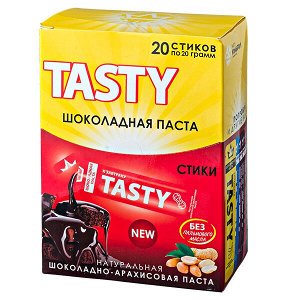 шоколадная паста Tasty арахисовая 400 г (20 стиков по 20 г) 1 уп.х 10 шт.