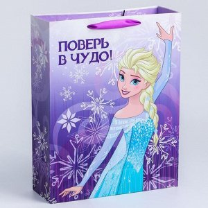 Disney Пакет ламинат вертикальный &quot;С Новым годом!&quot;, 31х40х11 см, Холодное сердце