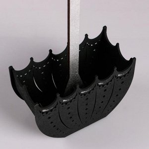 Кашпо деревянное 16*7.5*29 см "Зонтик", МДФ, чёрный