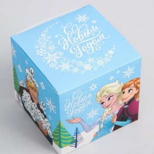 Коробка подарочная складная "С Новым Годом", Холодное сердце, 9 - 9 - 9 см
