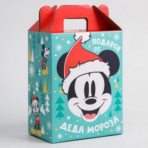 Коробка подарочная складная "С Новым Годом! Подарок деда Мороза", Микки Маус