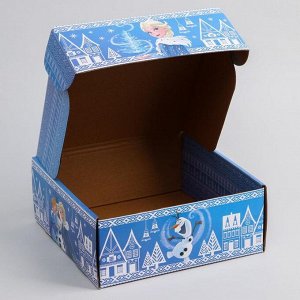Коробка подарочная складная "Волшебного нового года", Холодное сердце, 24.5 ? 24.5 ? 9.5 см