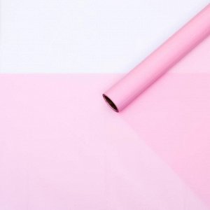 Пленка для цветов "Прозрачная полоса" розовый, 0,58 х 10 м