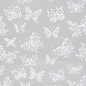 Плёнка для цветов "Бабочки белые", 0,72 х 7,5 м, 40 мкм, 200 г