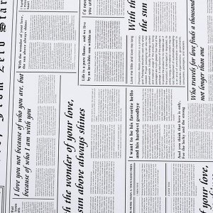 Плёнка матовая двухсторонняя "Газета на белом" коричневый, 0,58 х 10 м