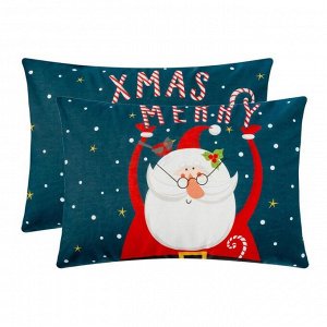 Комплект наволочек «Этель» Merry Xmas, 50x70 см - 2 шт., хлопок 100%, бязь