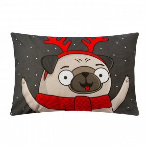 Комплект наволочек «Этель» Сhristmas dog, 50x70 см, 2 шт., бязь, хлопок 100%