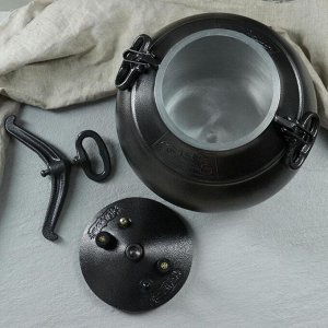 Афганский казан Шафран, 30 л, алюминий, чёрный