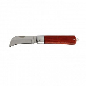 Нож универсальный складной TUNDRA, деревянная рукоятка, изогнутое лезвие, нержавеющая сталь