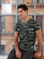 Фуфайка (футболка) муж BeGood AW20MJ257 Human Nature пыльно-зеленый
