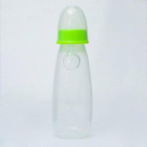 Бутылочка для кормления с ложкой, 240 мл, цвет зеленый