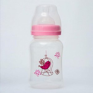 Бутылочка для кормления, 240 мл., «Соловей», цвет розовый