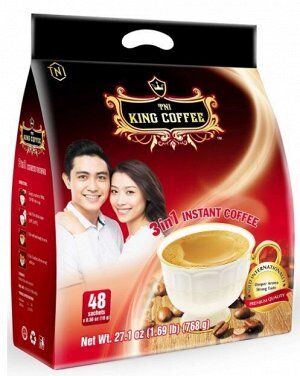 Кофе растворимый вьетнамский King Coffee, 3 в 1 пакетик 16гр