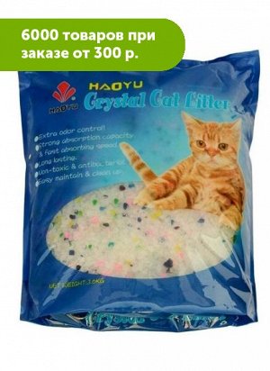 Наполнитель Crystal Cat Litter силикагель Цветные гранулы 7,2кг