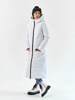 Пальто еврозима Макси белый (t до -20)