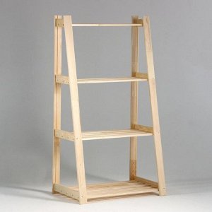Стеллаж деревянный «Горка», 4 полки, 150x84x48 см, хвоя, напольный