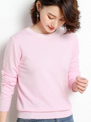 Женский пуловер светло розовый