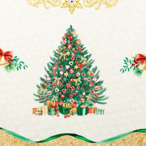 Скатерть "Этель" Golden Christmas  d=150 +/- 2см с ГМВО, 100%хл, саржа 190 гр/м2