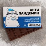 Шоколад молочный «Антипандемин»: 27 г