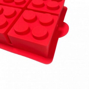 Форма силиконовая "Лего большая", 6 ячеек