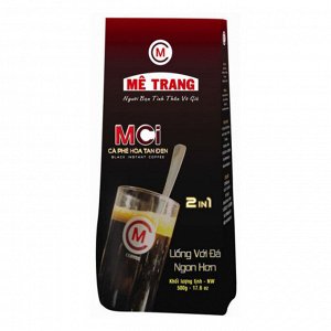 Растворимый кофе фирмы «ME TRANG» «MCI» 2в1
Состав: кофе, сахар.
Внутри пакета порционная  ложка.
Вес: 500 грамм.
Не в пакетиках! Насыпать ложкой.