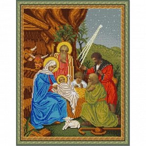 Рисунок на ткани-"Рождество Христово"